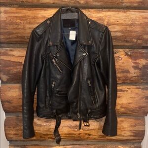 🖤 Great Used Condition M(10) Neuw Black Cow Leather Jacket